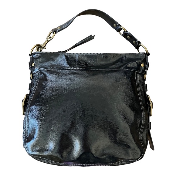 Coach Bags Coach Zoe Hobo Black Patent Leather Shoulder Handbag